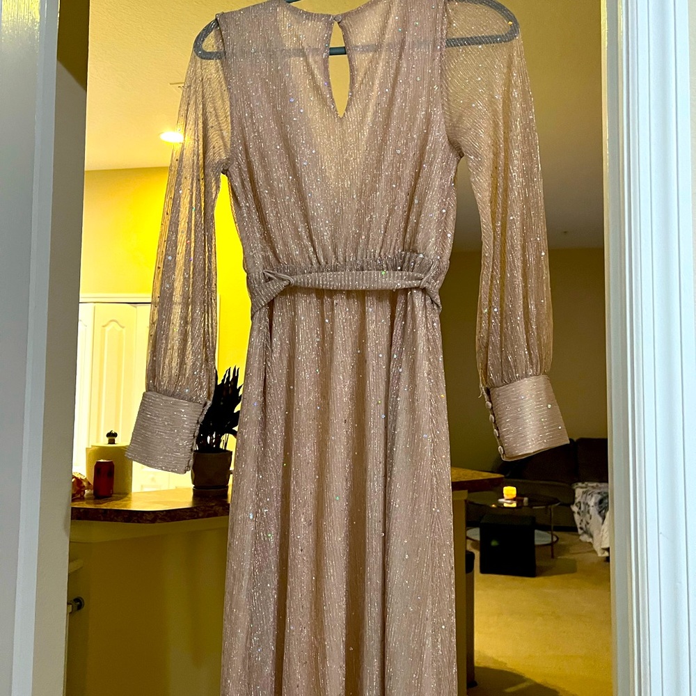 Abigail Sparkle Gown- Champagne